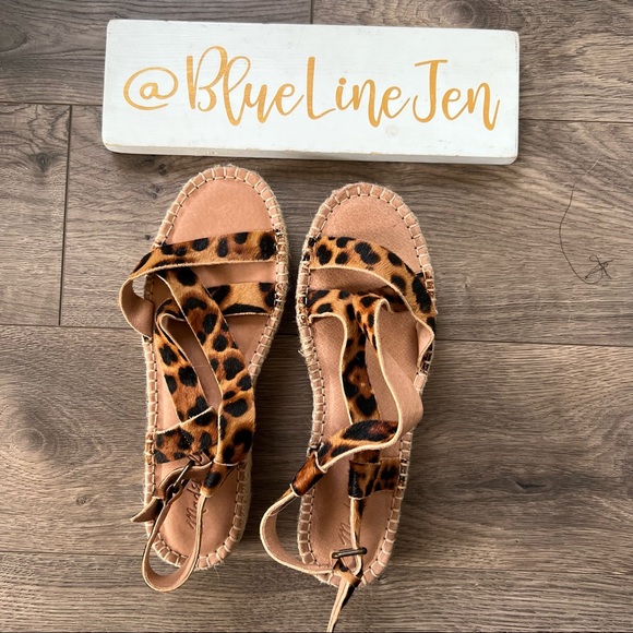 Madewell Malia Leopard Sandals NWOT - Picture 2 of 5